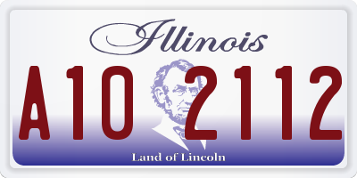 IL license plate A102112