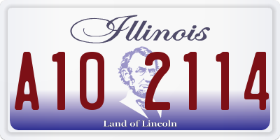 IL license plate A102114