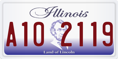 IL license plate A102119