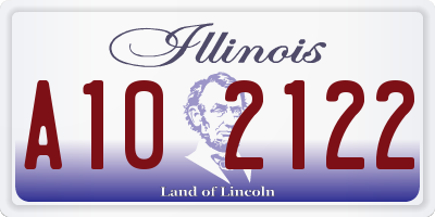 IL license plate A102122