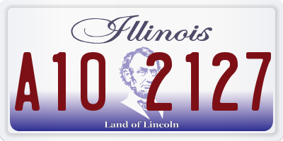 IL license plate A102127