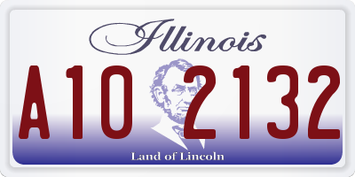 IL license plate A102132