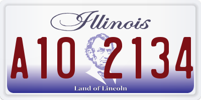 IL license plate A102134