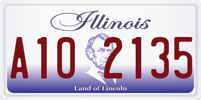 IL license plate A102135