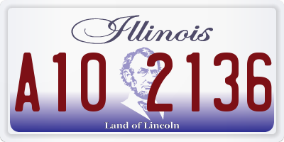 IL license plate A102136
