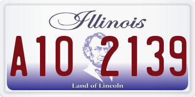 IL license plate A102139