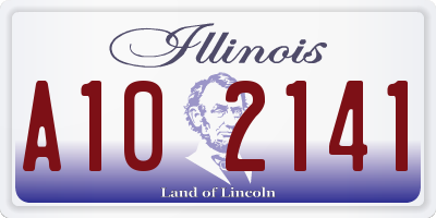 IL license plate A102141