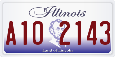 IL license plate A102143