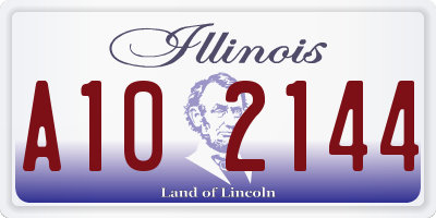 IL license plate A102144