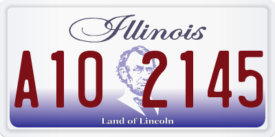 IL license plate A102145