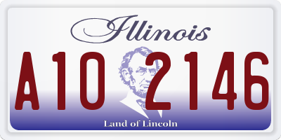 IL license plate A102146