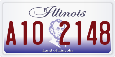 IL license plate A102148