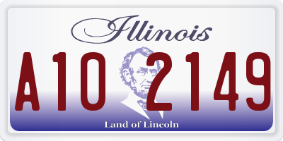 IL license plate A102149