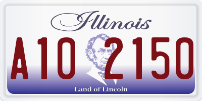 IL license plate A102150
