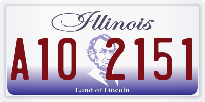 IL license plate A102151