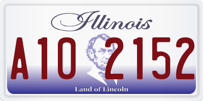 IL license plate A102152