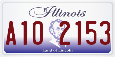 IL license plate A102153