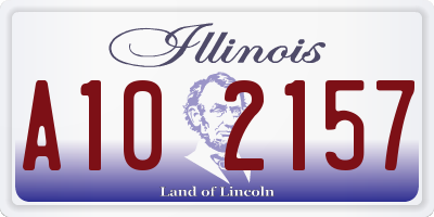 IL license plate A102157