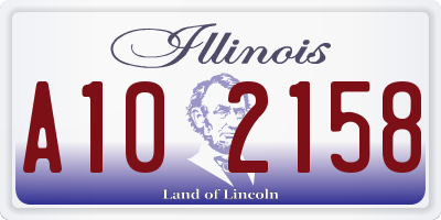 IL license plate A102158
