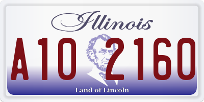 IL license plate A102160