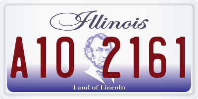IL license plate A102161