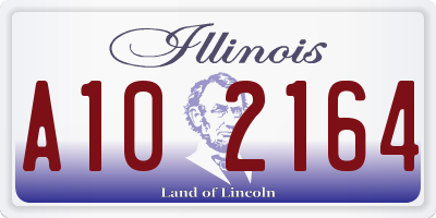 IL license plate A102164