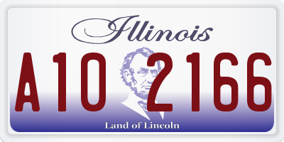 IL license plate A102166