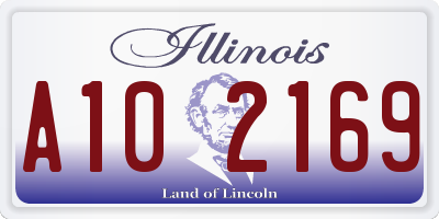 IL license plate A102169