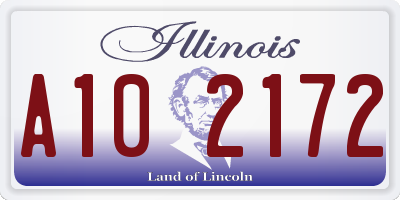 IL license plate A102172