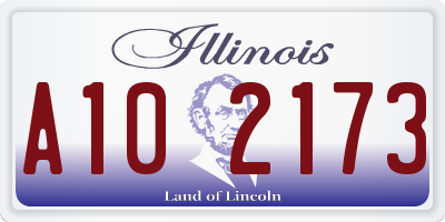 IL license plate A102173