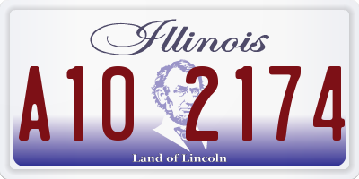 IL license plate A102174