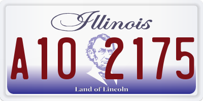 IL license plate A102175