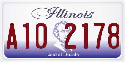IL license plate A102178