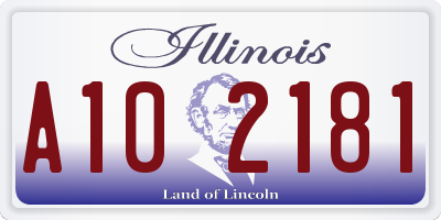 IL license plate A102181