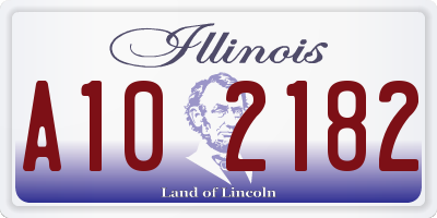 IL license plate A102182