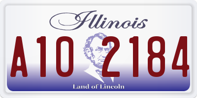 IL license plate A102184