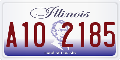 IL license plate A102185