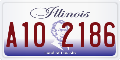 IL license plate A102186