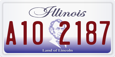 IL license plate A102187