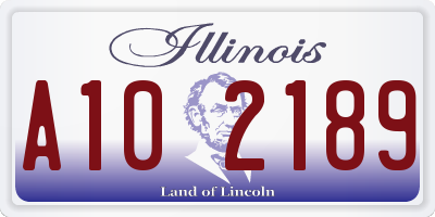 IL license plate A102189