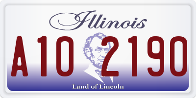 IL license plate A102190