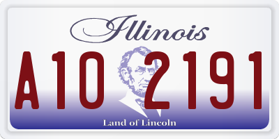 IL license plate A102191