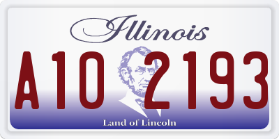 IL license plate A102193