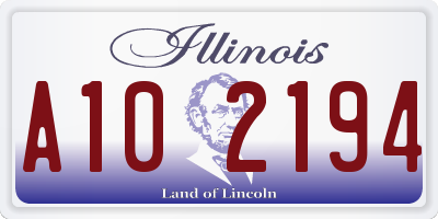 IL license plate A102194