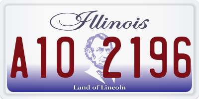 IL license plate A102196