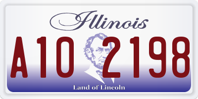 IL license plate A102198