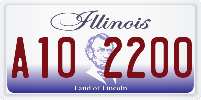IL license plate A102200