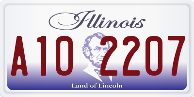 IL license plate A102207