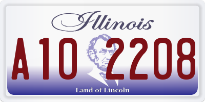 IL license plate A102208