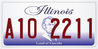 IL license plate A102211